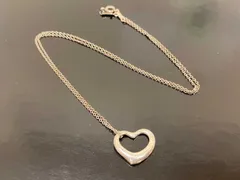 【塩】Tiffany&Co. ティファニー オープンハート SV925 シルバー ネックレス アクセサリー【21397SK】D23