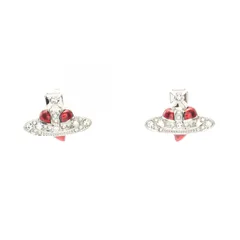 ヴィヴィアンウエストウッド Vivienne Westwood ピアス NEW DIAMANTE HEART 6201033K/02P383 インディアンピンク ステンレススチール ニュー ディアマンテ ハート ピアス レディース