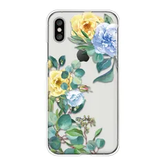 スマホケース B 透明 花柄 各機種対応 水彩風 クリアケース 透明ケース iPhone case6015