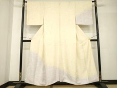 平和屋着物●本場結城紬　重要無形文化財　九寸名古屋帯　花菱文　正絹　逸品　未使用　DABD1272ps 平和屋着物○本場結城紬 重要無形文化財 正倉院花文 100亀甲 飛び亀甲