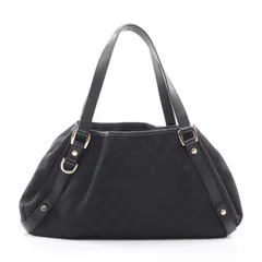 グッチ GUCCI ショルダーバッグ アビー GGキャンバス 130736 ブラック キャンバス レザー アビー ショルダーバッグ レディース Used A