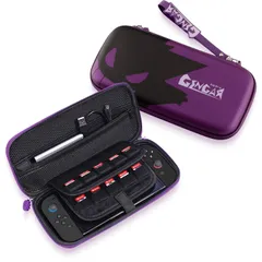 Switch2 ケース スイッチ2 専用ケース【全面保護・衝撃吸収・防汚防水・ストラップ付】スイッチ 2 ポーチ Switch2 収納バッグ キャリングケース ハードポーチ 20枚ゲームカード収納可能（2.パープル）