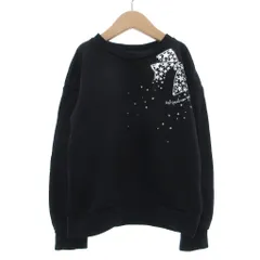 ケイトスペード KATE SPADE トレーナー スウェット 黒 キッズ 140 リボン ビジュー /SX