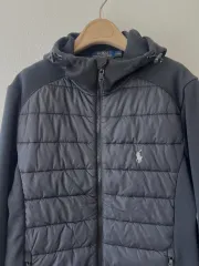 ポロラルフローレン メンズ ブラック フーディー ジップアップ アウター 季節の変わり目 アウター M