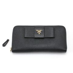 M6/003 PRADA プラダ 二つ折り 長財布 リボン - メルカリ