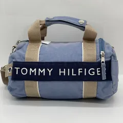BN8519□TOMMY HILFIGER トミーヒルフィガー 2WAY ミニボストンバッグ キャンバス 水色
