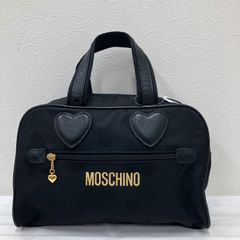 モスキーノ トートバッグ ショルダーバッグ エナメル 黒 ブラック A4