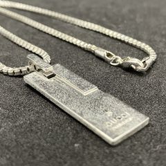磨き済/美品 GUCCI ネックレストップ SV 925 プレート シルバー - メルカリ