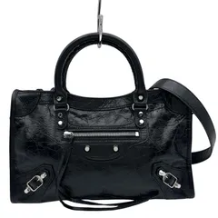 バレンシアガ BALENCIAGA ル シティ スモール  797789 ブラック シルバー金具 レザー レディース ショルダーバッグ BALENCIAGA（バレンシアガ） ハンドバッグ LE CITY MINI BAG ル シティ