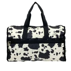 LESPORTSAC(レスポートサック) ボストンバッグ - 白×黒 本体ロックなし