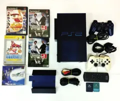 【D29724】PS2　本体　SCPH-50000ミッドナイトブルー ソフト付き　プレイステーション2　SONY