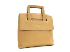 LOEWE ロエベ バッグ ハンドバッグ - ベージュ系 レザー レディース シルバー金具 美品