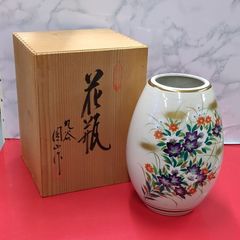 九谷焼 花瓶 花器 花入 共箱入り 陶器 和風 - メルカリ