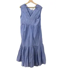 Merlette(マーレット) ワンピース サイズSMALL S レディース美品  - ライトブルー Vネック/ノースリーブ/マキシ丈