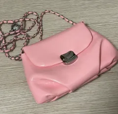 フラップバッグ ピンク チェーンバッグ クロスバッグ ショルダーバッグ ミニバッグ