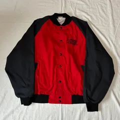 90s American Fit スタジャン ブルゾン JADE DRAGON TATOO ドクロ ダイス 8ボール レッド×ブラック