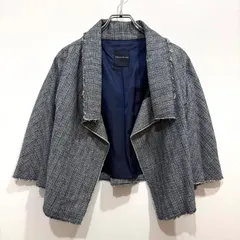 トゥモローランドコレクション 38 ネイビー系 ツイードジャケット ショート【送料込み】