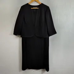 SOIR PERLE ソワールペルル 東京ソワール 重ね着風 ワンピース 七分袖 ブラックフォーマル 喪服 礼服 セレモニー ブラック 15 D659