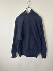 S00795｜CHAMPION｜チャンピオン｜パーカー｜ネイビー紺｜USA製｜90S｜フェード｜無地｜メンズMサイズ｜スウェットフーディ｜Y2K｜古着｜USA古着｜ヴィンテージ｜フォロー割｜今期トレンド