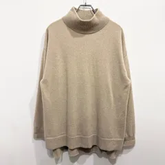 カシミヤ100% 49av ジュンコシマダ ニットセーター ハイネック モックネック タートルネック  サイドスリット プルオーバー  ベージュ 38【送料込み】のサムネイル