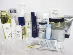 未使用同様 現状品 クリスタルジェミー21点セット+試供品+洗顔ネット×3 化粧水3点 洗顔料4点 美容液クリーム2点 クリーム3点  美容液7点  顔用日焼け止め乳液1点 スティック状美容液1点 日本製 日0051-0423-54