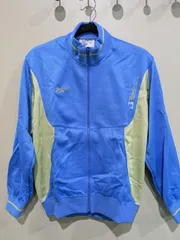 【新品】asics/アシックス　エルフォーナアスレターシャツ　ジャージ　Lサイズ　トリコブルー×リーフゴールド　E714のサムネイル