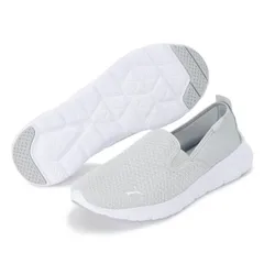 プーマ(PUMA) スリッポン フレックス エッセンシャル スニーカー ユニセックス 靴ひも不要 メッシュ 通気性 SoftFoam PropelFoam 軽量 クッション ウォーキングシューズ グレー 27.0cm カジュアル 脱ぎ履き簡単