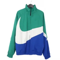 ナイキ NIKE HBR STMT WOVEN JKT スウォッシュ ブルゾン ナイロンジャケット S 緑 青 白 グリーン ブルー ホワイト AR3133-340