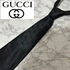 極美品❣️GUCCI グッチ ブラック ネクタイ ロゴ 100％ シルク イタリア製