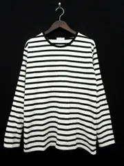 エークロージング A-Clothing カットソー Tシャツ 長袖 ボーダー L 白 ホワイト /hn