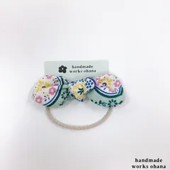 花柄✳︎リボンヘアゴム