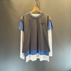 miu miu リブジャージー レース tシャツ ミュウミュウ カットソー