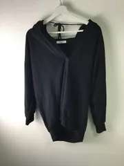 【samansa Mos2 blue】キーネックパーカー サイズFのサムネイル