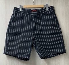 Supreme ストライプ ショートパンツ ブラック 30インチ - メルカリ