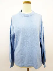 アースミュージック&エコロジー EARTH MUSIC & ECOLOGY ray セーター ニット コラボ 長袖 F 青 水色