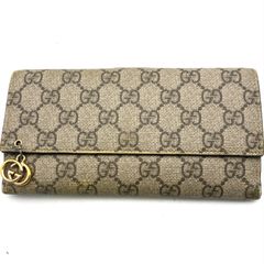 GUCCI インターロッキング GGスプリーム 二つ折り財布 Wホック