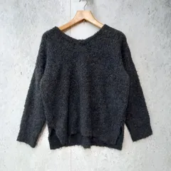 LOWRYS FARM ローリーズファーム セーター ニット  前後2WAY メランジ プルオーバー ブラック Fサイズ ◎_◇〇☆