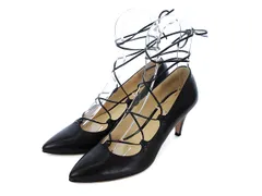 オデットエオディール Odette e Odile アローズ パンプス ハイヒール レースアップ レザー 22 黒 ブラック ayy