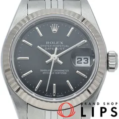 ロレックス Rolex 腕時計 デイトジャスト 79174 F番 2003年-2004年製 バーインデックス ブラック文字盤 フルーテッドベゼル ジュビリーブレス K18WG SS 自動巻き 【OH済み】 【中古】 ROLEX - ロレックス Rolex 腕時計 デイトジャスト 79174 F番 2003年