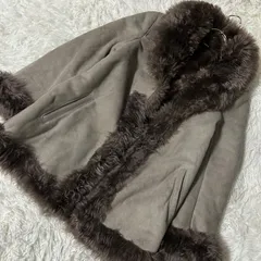 EPJ ファー付きコート グレージュ 40 オシャレ ブルゾン カジュアル