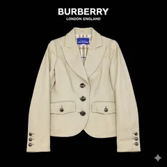 BURBERRY BLUE LABEL バーバリー ブルーレーベル テーラードジャケット レディース38 ベージュ ノバチェック裏地 三陽商会 日本製