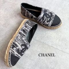 CHANEL シャネル エスパドリーユシューズ ウール35 - メルカリ