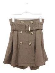 ディディカ DIDYCA パンツ スカート キュロット ヘリンボーン ウール混 00 茶 ブラウン /hk1208