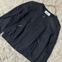 NOLLEY'S ブルゾン ネイビー 38 キレイめ ノーカラー 上品 大人のサムネイル