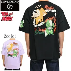 NEVER MIND ネバーマインド トムとジェリー TJN-2621 ビッグシルエット 半袖Ｔシャツ 天竺半袖TEE ユニセックス tjn-2621のサムネイル