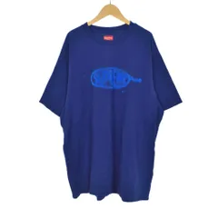 シュプリーム SUPREME 22SS INK BLOT S/S TOP Tシャツ 半袖 ロゴ プリント XL 紺 ネイビー