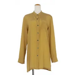 ドリスヴァンノッテン DRIES VAN NOTEN 20SS バンドカラー シルク ストライプ シャツ 長袖 34 ベージュ