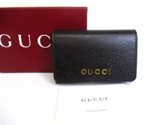 グッチ GUCCI ロゴ スクリプト レザー カードケース 名刺入れ メンズ レディース 【未使用保管品】のサムネイル