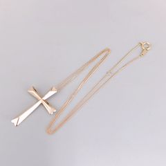 18金ミンサー、サンペンダントネックレス6.43g44センチ ユニセックス 