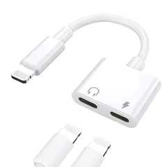 【新品】 TOMPOL 【2023MFi認証品】 iPhone イヤホン 変換 アダプタ 2in1 ライトニング 充電 同時 二股ケーブル lightning 通話リモコン 音楽調整 急速充電 アップル純正チップ iPhone14/13/12/Xs/Xs  1